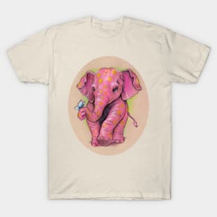 Pink Elephant (with golden spots) T-Shirt